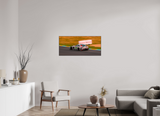 108.8 x 50 cm, Metal Print, Photo Print on Aluminium Backing, Frame Aluminium ArtBox 10mm Profile, Black AMG lemans
