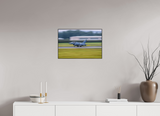 60 x 40 cm, Metal Print, ChromaLuxe HD Metal Print, Frame Aluminium ArtBox 10mm Profile, Black panning euro fighter
