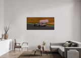 174 x 80 cm, Metal Print, Direct Print on Brushed Aluminium, Frame Aluminium ArtBox 10mm Profile, Black AMG lemans