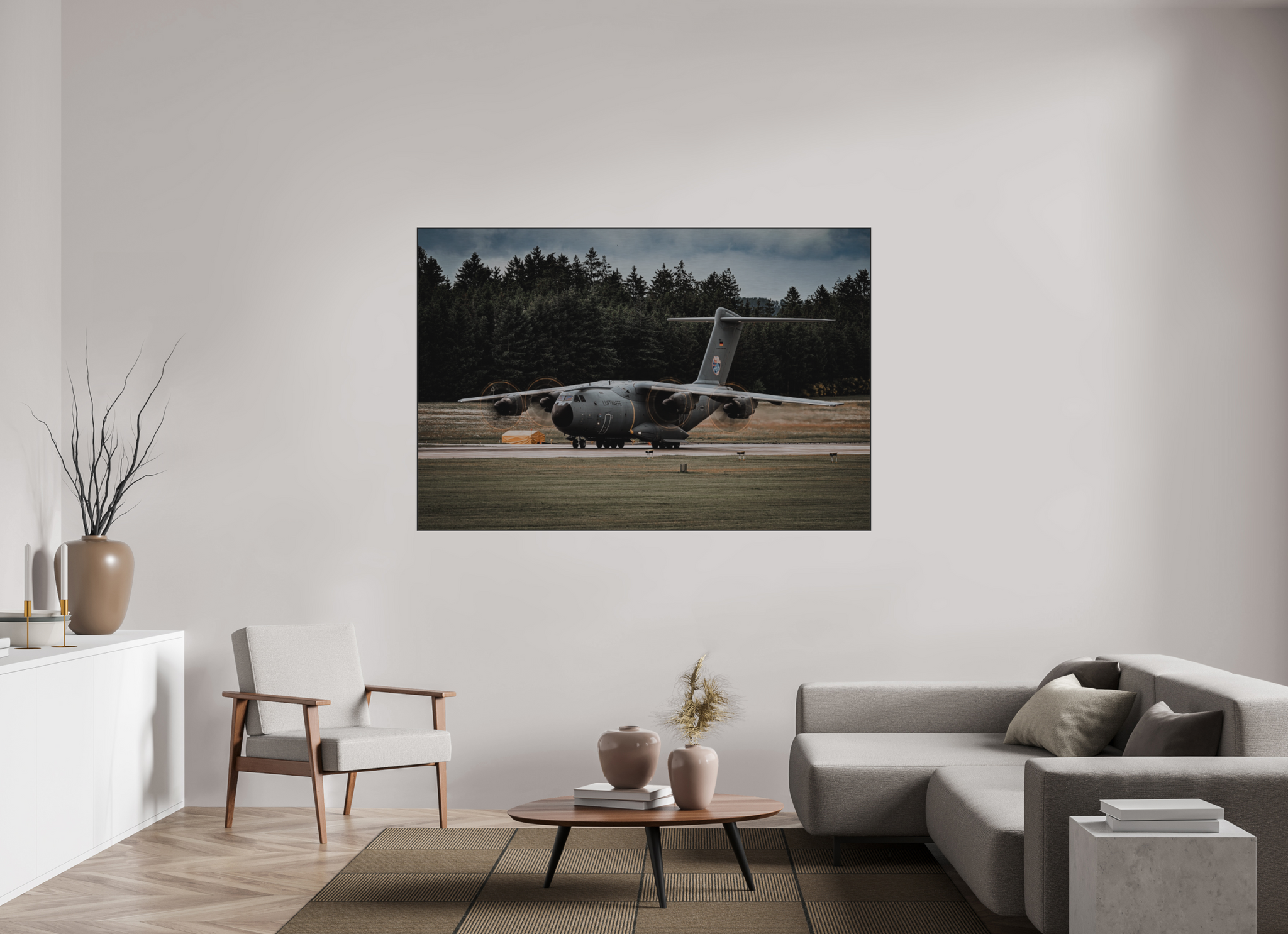 180 x 120 cm, Metal Print, Direct Print on Brushed Aluminium, Frame Aluminium ArtBox 10mm Profile, Black a400m