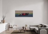 188.7 x 70 cm, Metal Print, Direct Print on Brushed Aluminium, Frame Aluminium ArtBox 10mm Profile, Black Le Mans Penske Porsche