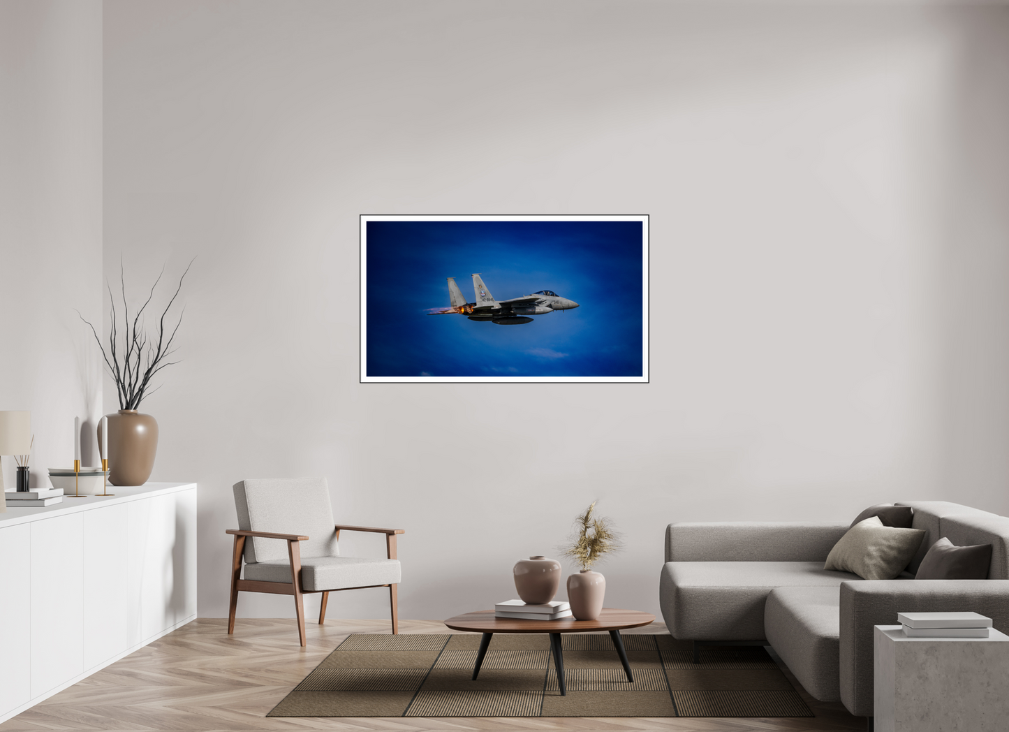 144 x 81 cm, ChromaLuxe HD Metal Print, Aluminium ArtBox, 10 mm Profile Black, Motif border 3cm afterburner