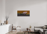 108.8 x 50 cm, Metal Print, Direct Print on Brushed Aluminium, Frame Aluminium ArtBox 10mm Profile, Black AMG lemans